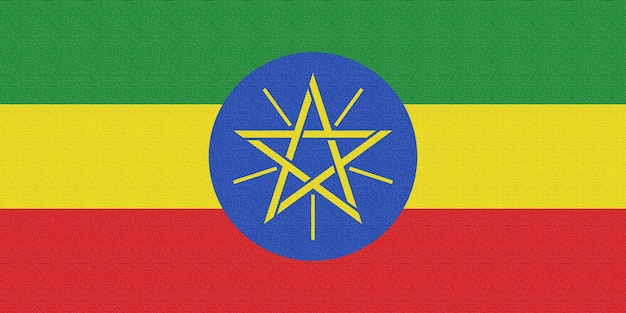 Photo illustration of the national flag of ethiopia