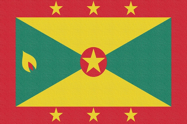 Foto illustrazione della bandiera nazionale di grenada