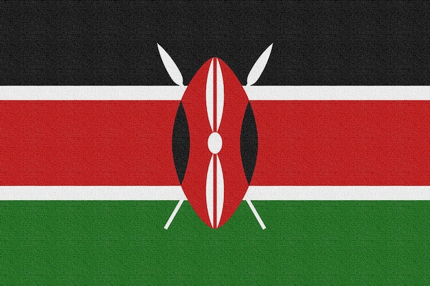 Illustration of the national flag of Kenya