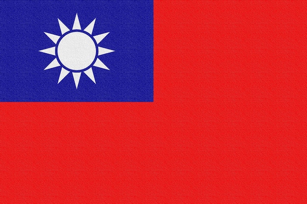 Illustrazione della bandiera nazionale di taiwan