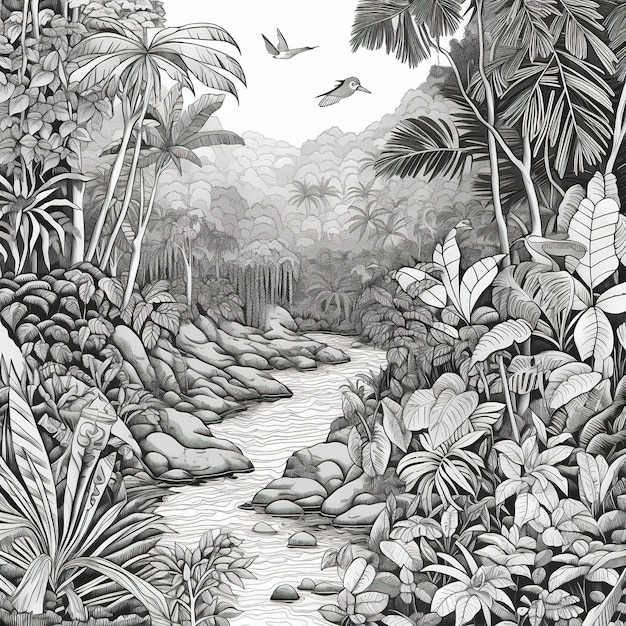 Photo illustration of a natural landscape in costa rica