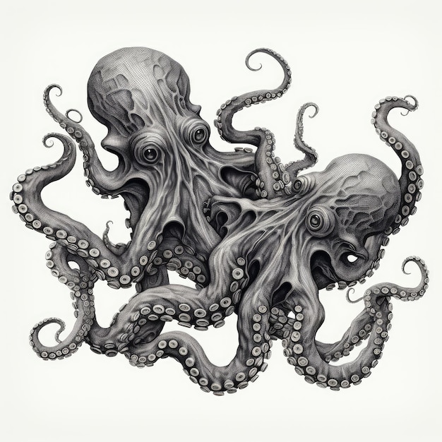 an illustration of an octopus with the word octopus on it