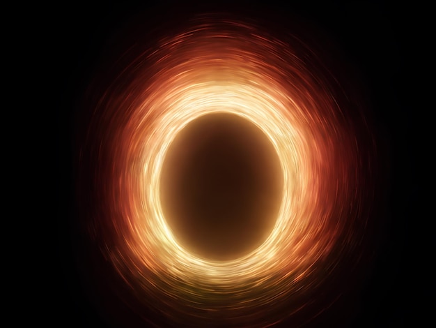 Фото Иллюстрация черной дыры, созданная искусственным интеллектом, вид сверху ia generative