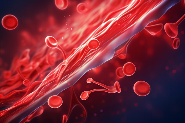 사진 동맥의 크리에이티브  ⁇ 터 일러스트레이션 빨간 혈액  ⁇  배경 생성 ai