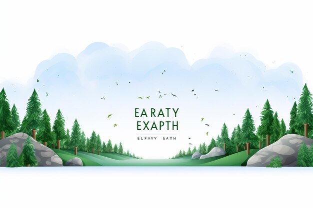 Фото Иллюстрация баннера дня земли для окружающей среды