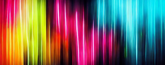 Фото Иллюстрация игрового фона абстрактный киберпанк стиль геймерских обоев неоновый свет научной фантастики флуоресцентные палочки светящиеся радужные неоновые огни как для светлого, так и для темного фона