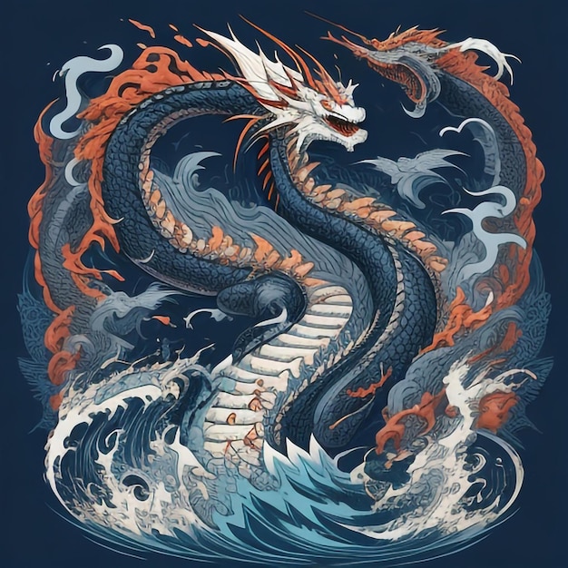 illustration_of_japanese_dragon_JAPANESE