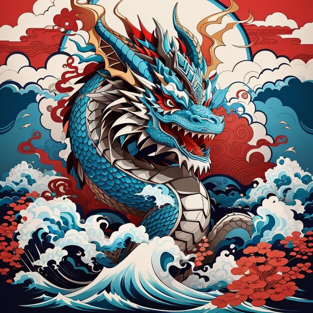 illustration_of_japanese_dragon_JAPANESE