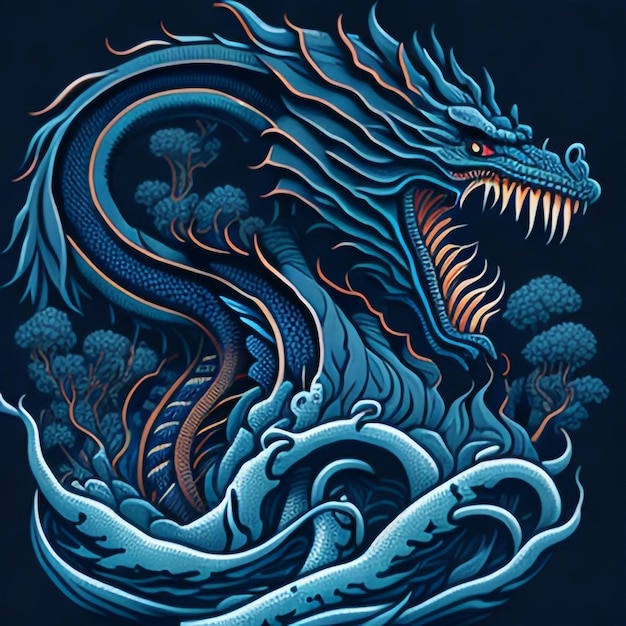 illustration_of_japanese_dragon_JAPANESE