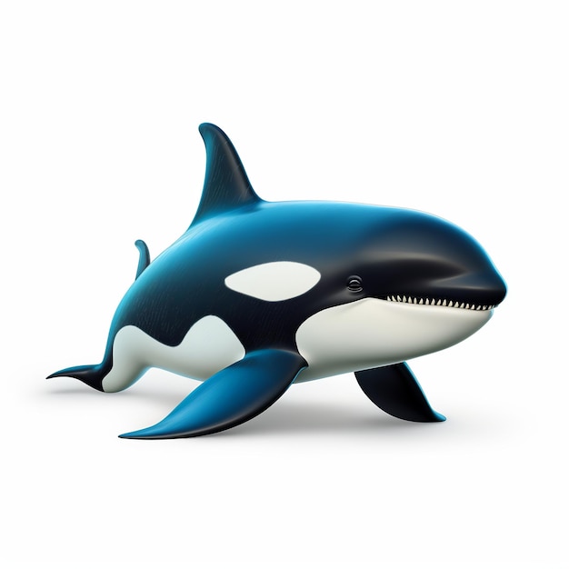 Фото Иллюстрация orca3d мультяшный рендеринг мощной косатки