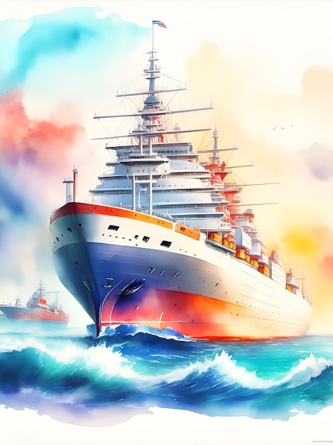 иллюстрация_of_ship_watercolor