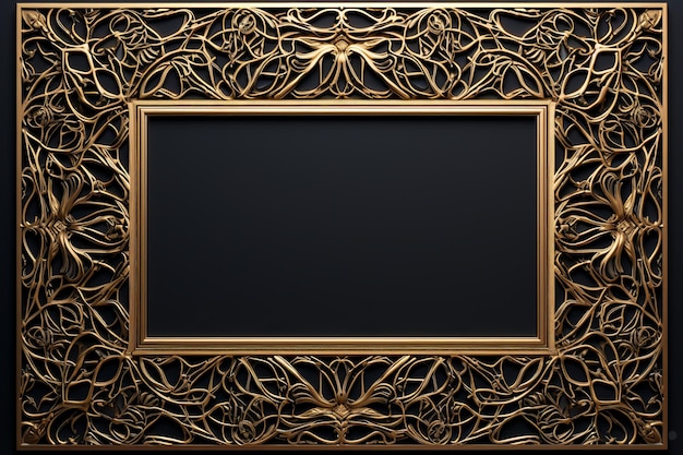 illustration ofluxurious oriental ornamental frame