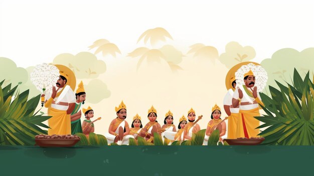 Illustration of Onam festival Generative Ai