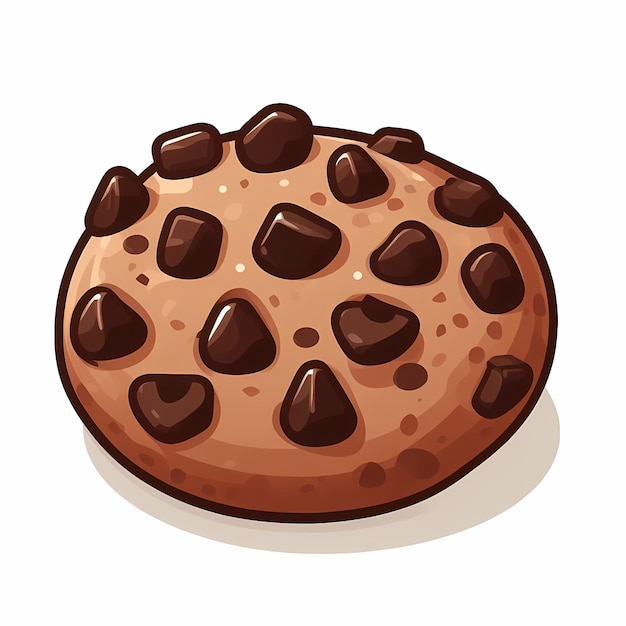 Photo illustration of one chocolate chip cookie