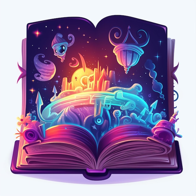 Photo illustration of an open magical book