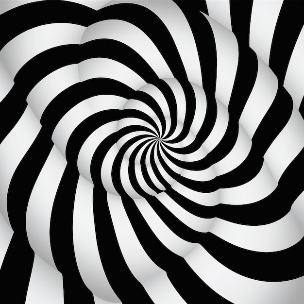 Photo illustration of optic illusion black and white solid color