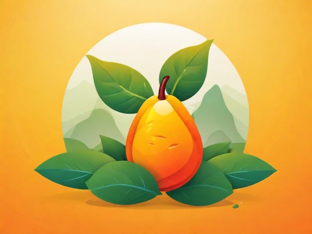 Foto illustrazione di un frutto arancione