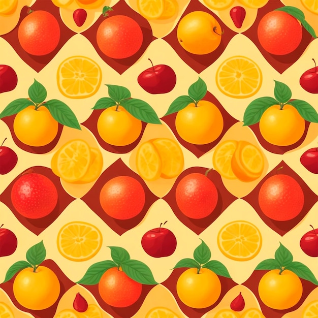 Foto illustrazione di arance e altri frutti