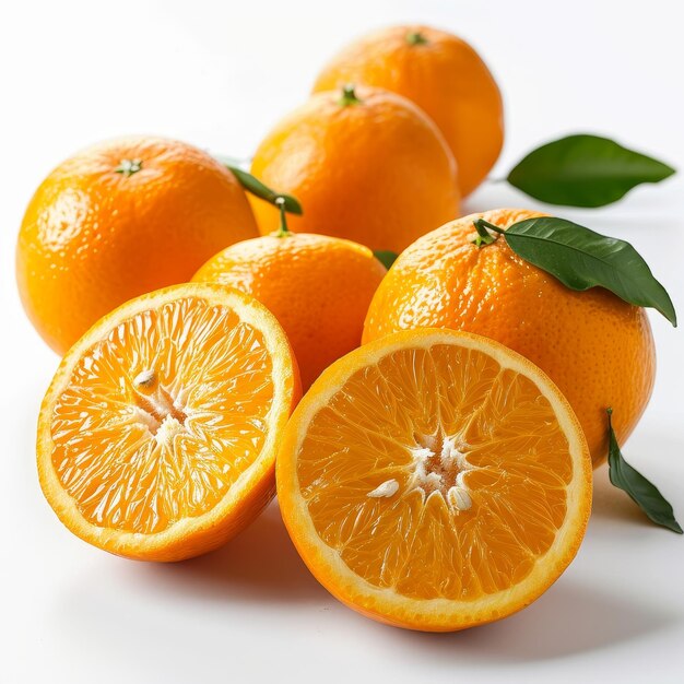 illustration oranges on white sheet