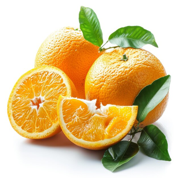 illustration oranges white surface