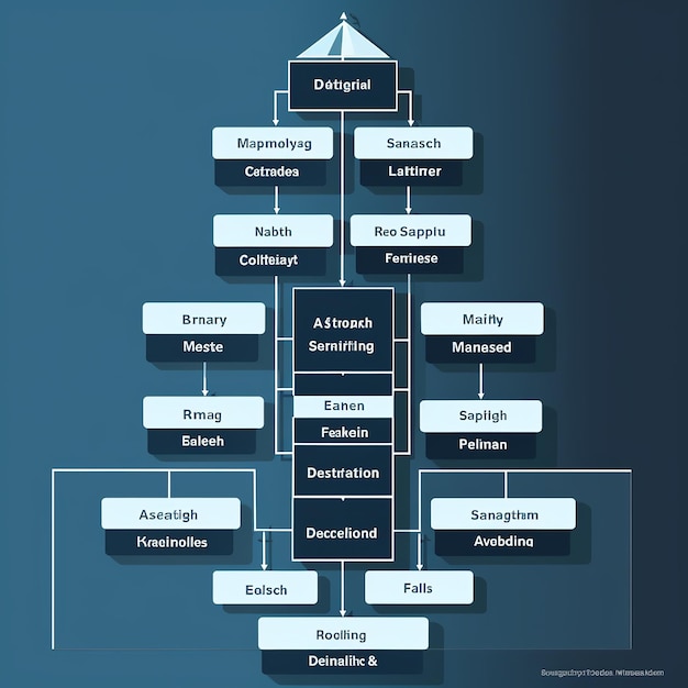 Photo illustration of an organizational hierarchy such as an organizationa