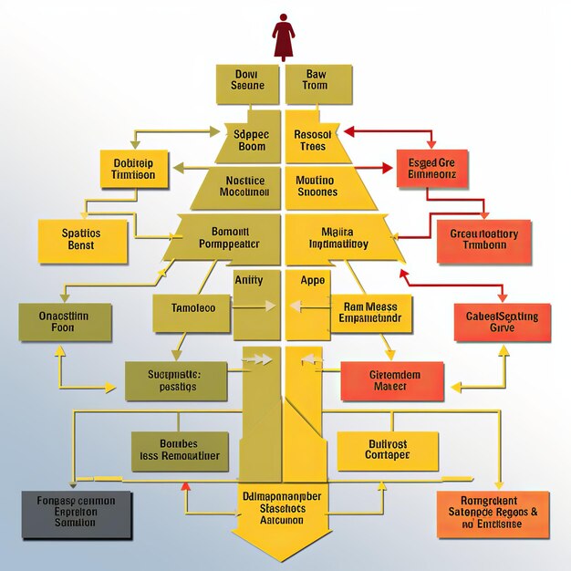 Foto illustrazione di una gerarchia organizzativa come un'organizzazione