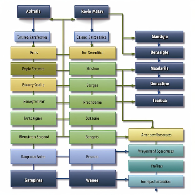 Photo illustration of an organizational hierarchy such as an organizationa