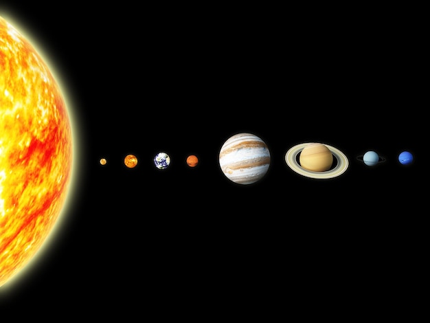 Photo illustration of our solar system 3d render xamaps from httpplanetpixelemporiumcom