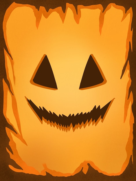 Illustration painting halloween smile pumpkin wallpaper