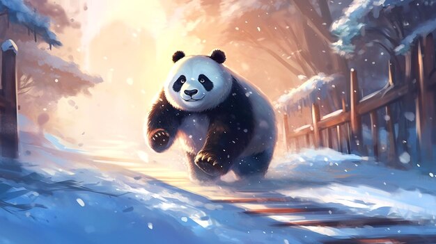 Photo illustration of panda