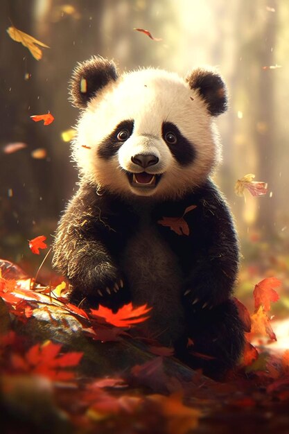 illustration of panda