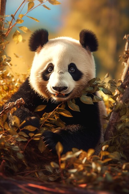 illustration of panda