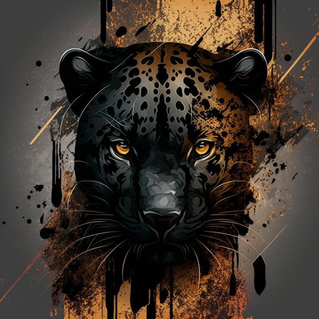 Photo illustration of panther design