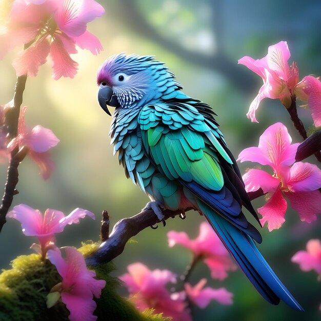 Photo illustration of parrot