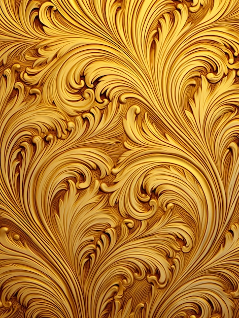 Photo illustration of pattern of fine gold realistic detail