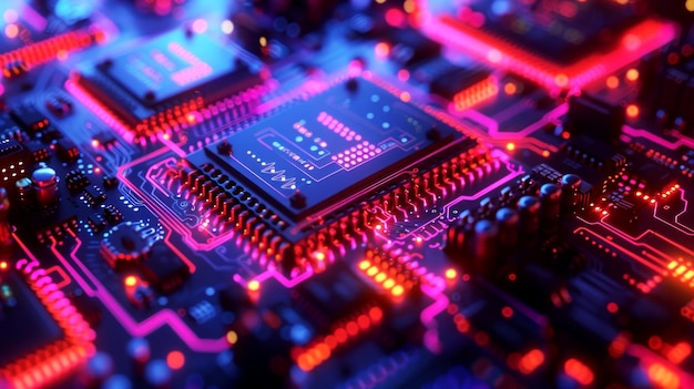 illustration pcb digital computer background