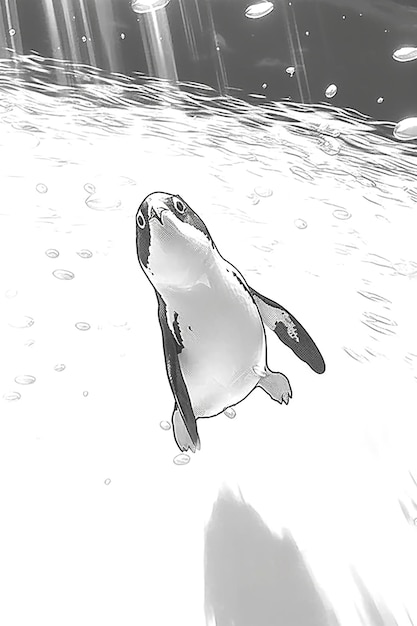 Photo illustration of penguin