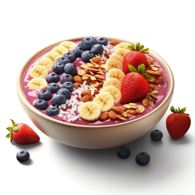 illustration perfectly isolated showcasing summer acai smoothie bowl