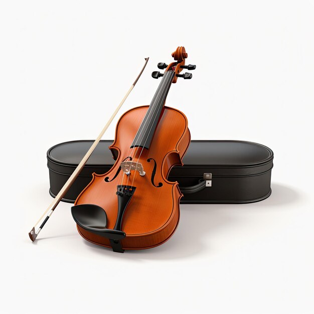 illustration perfectly showcased violin with bow case engaging