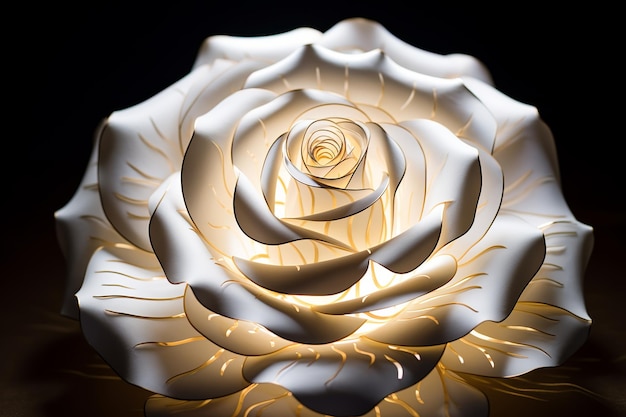Photo illustration of the petals of a blooming rose are soft and delicat generative ai
