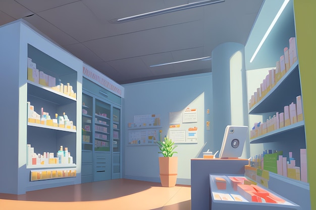 illustration of a pharmacy