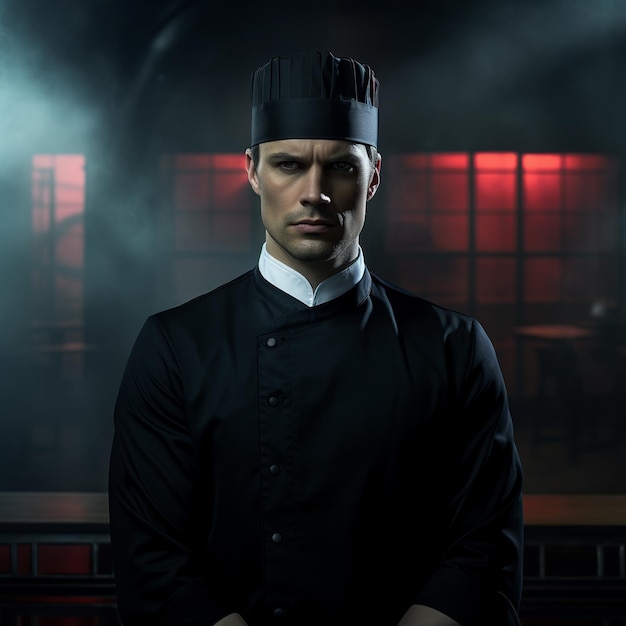 illustration of Photo of black and elegant uniform for Chef based