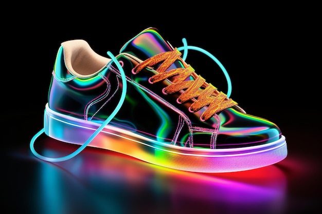 illustration of photo realistic of creative colorfull neon lights