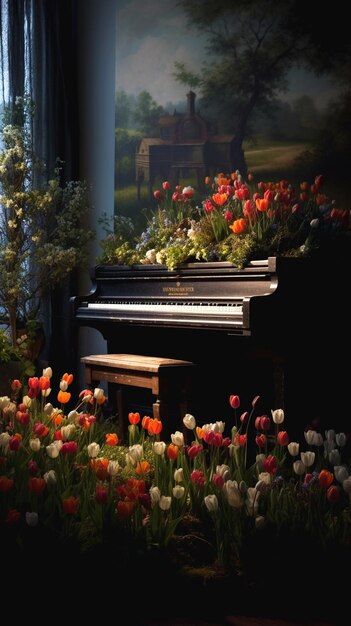 Foto illustrazione di pianoforte