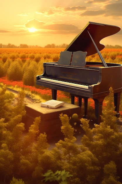 Photo illustration of piano