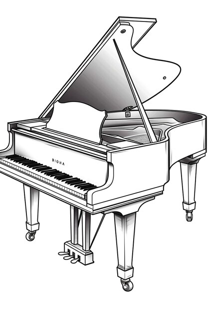 illustration of piano