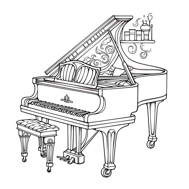 Photo illustration of piano