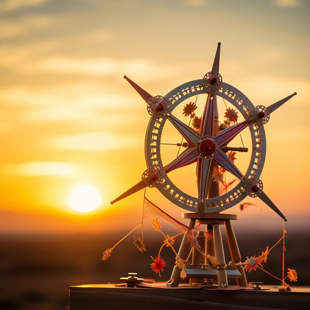 Photo illustration of picture of a charkha shot during