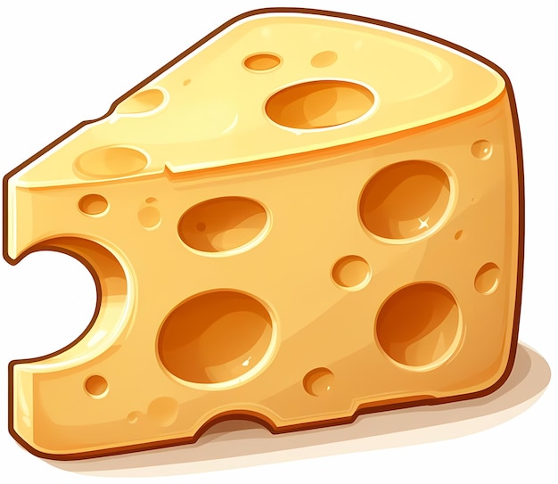 Illustration of a piece of cheese