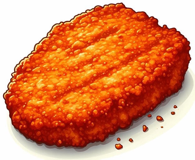 Illustration of a piece of chicken schnizel